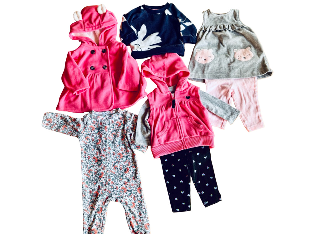 Carter's Baby Girl 3 Months 8 Piece Outfit Set Jacket Dress Top Pants